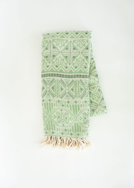 Retro Green Turkish Towel