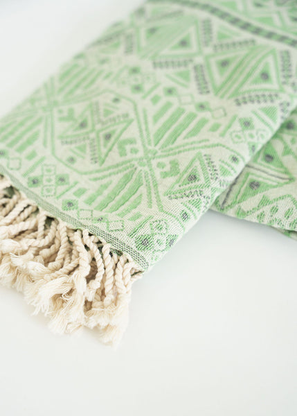 Retro Green Turkish Towel