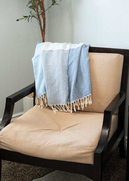Blue On Blue Turkish Towel