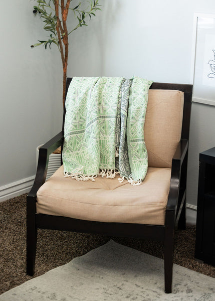Retro Green Turkish Towel