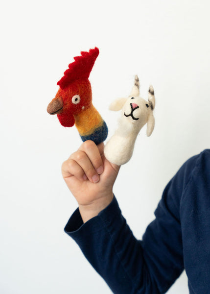 3D Skinny Rooster Finger Puppet
