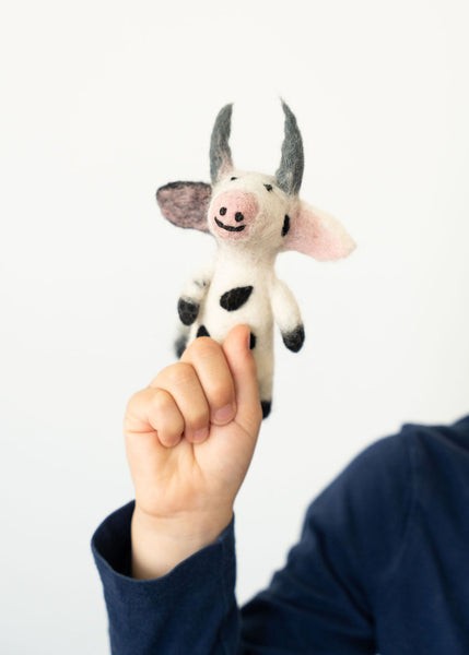 3D Full Body Cow Finger Puppet