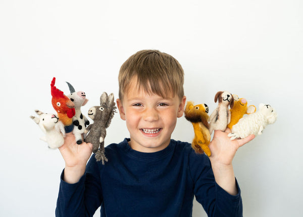 3D Full Body Cow Finger Puppet