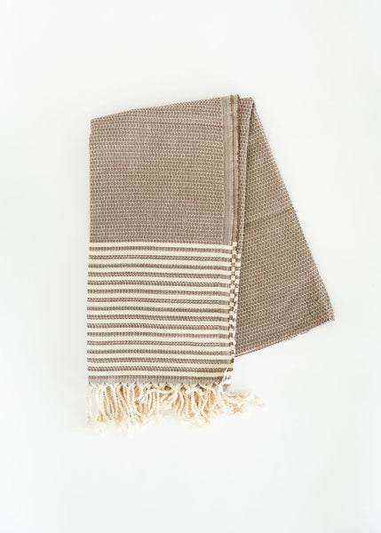 Brown Turkish Towel With Stripes