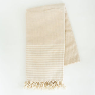 Beige Turkish Towel With Stripes