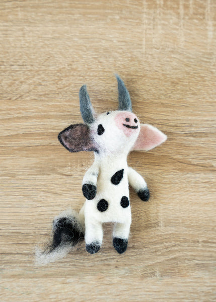 3D Full Body Cow Finger Puppet
