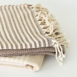 Brown Turkish Towel With Stripes