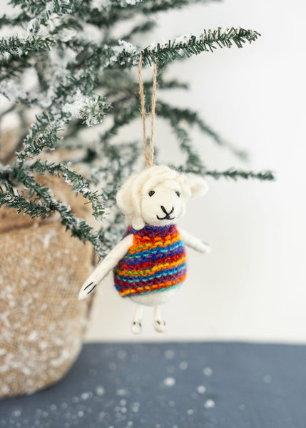Hipster Sheep Ornament
