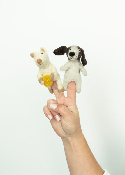 3D Cheese Mouse Finger Puppet