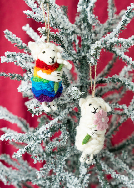 Rainbow Sheep Ornament