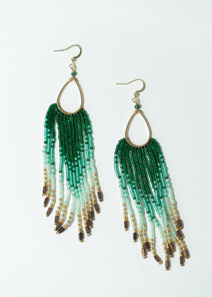 Beaded Fringe Earrings