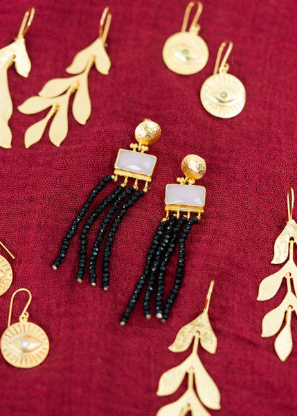 Brass Evil Eye Earrings