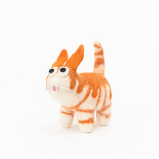 Mini Felt Orange Cat