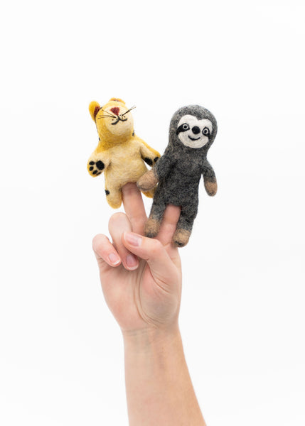 3D Sloth Finger Puppet