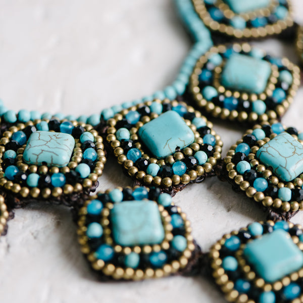 Turquoise Bib Necklace