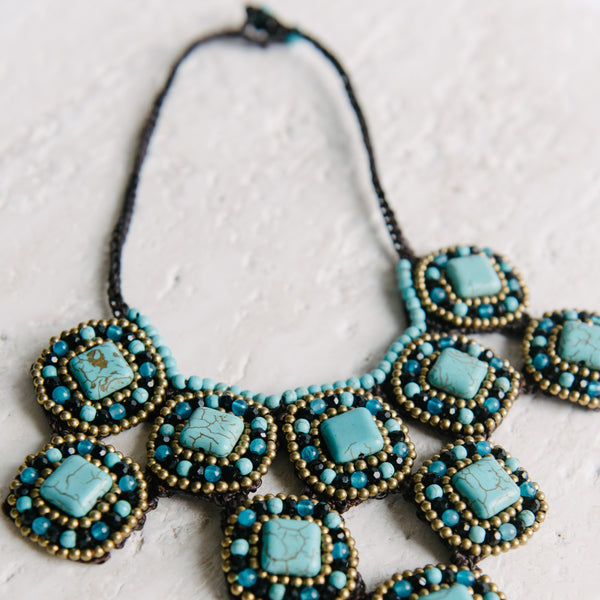 Turquoise Bib Necklace