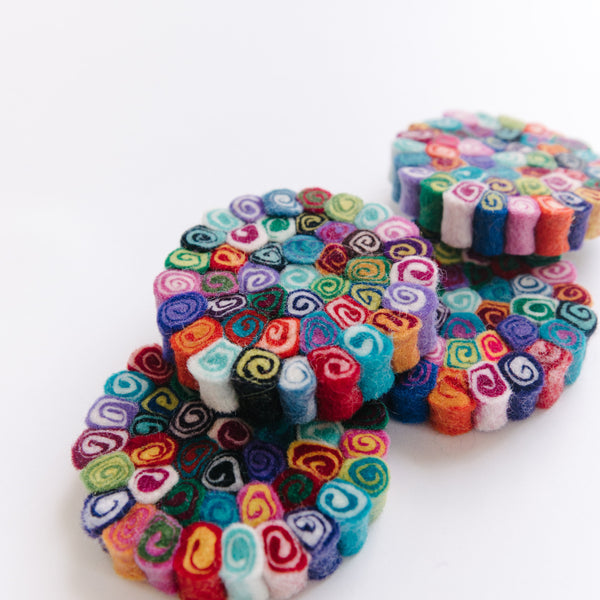 Felted Coasters