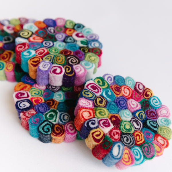 Felted Coasters