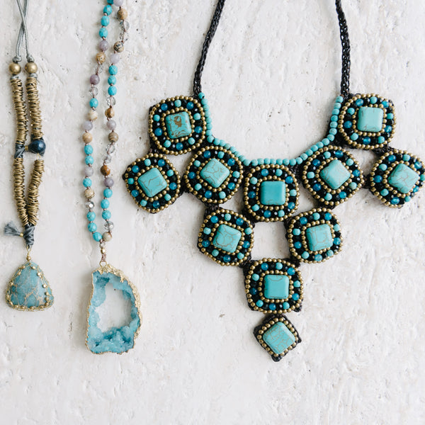 Turquoise Bib Necklace