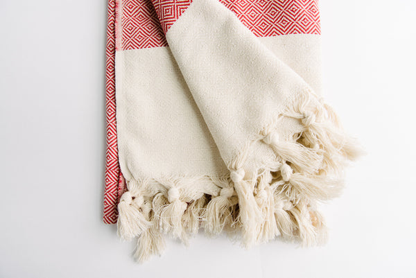 Red Diamond Turkish Towel