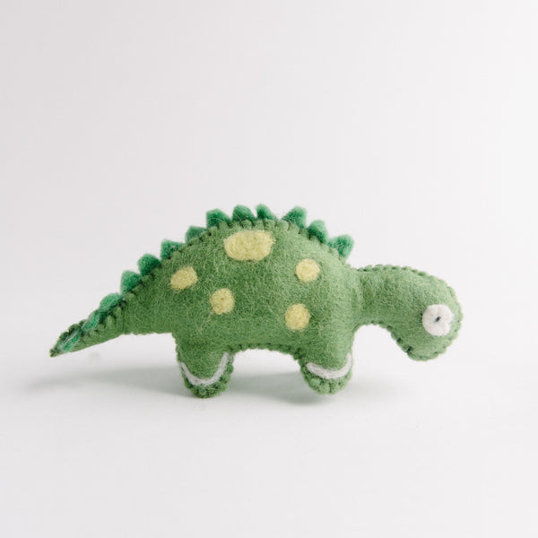 Felted Green Dinosaur