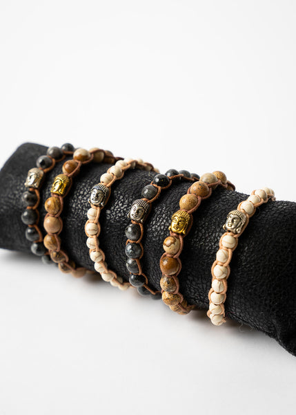 Brown Beaded Buddha Bracelet
