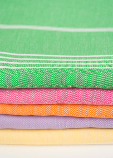 Pink And White Sultan Turkish Towel