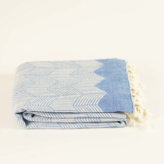 Blue Art Deco Turkish Towel