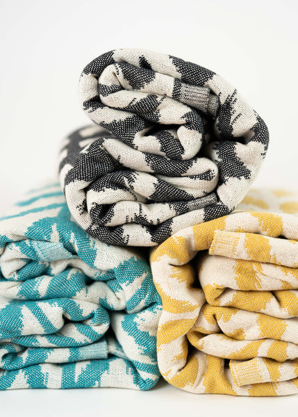 Turquoise Chevron Turkish Towel