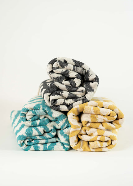 Turquoise Chevron Turkish Towel