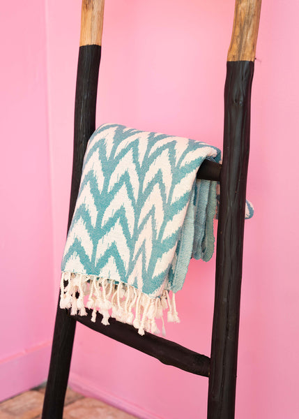 Turquoise Chevron Turkish Towel
