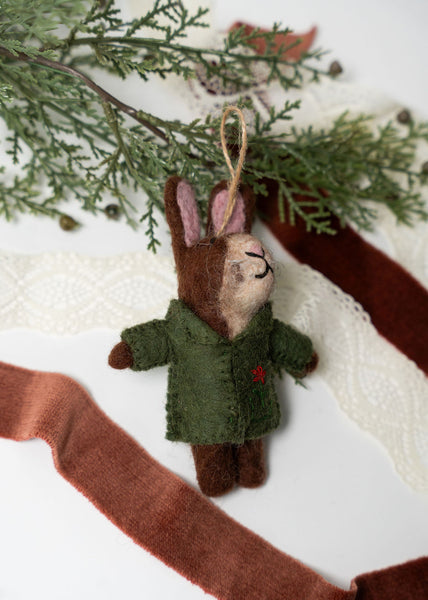 Brown Bunny Ornament