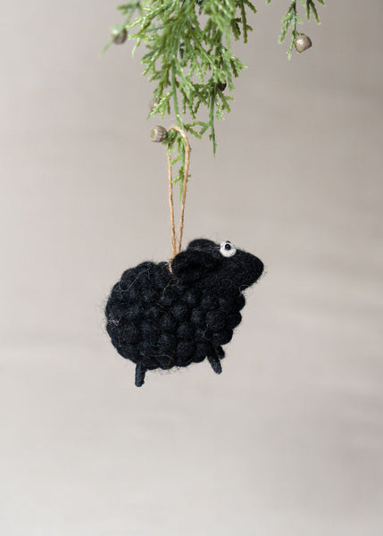 Black Sheet Ornament