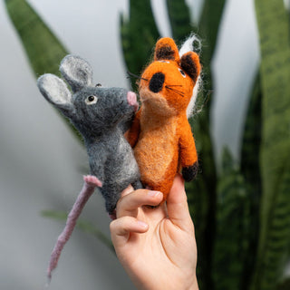 3D Grey Mouse Finger Puppet