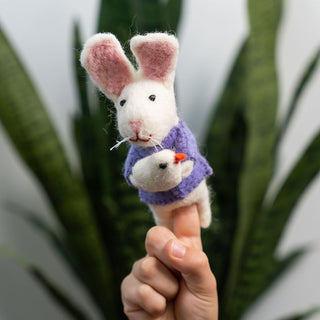 3D Bunny With Duck Finger Puppet