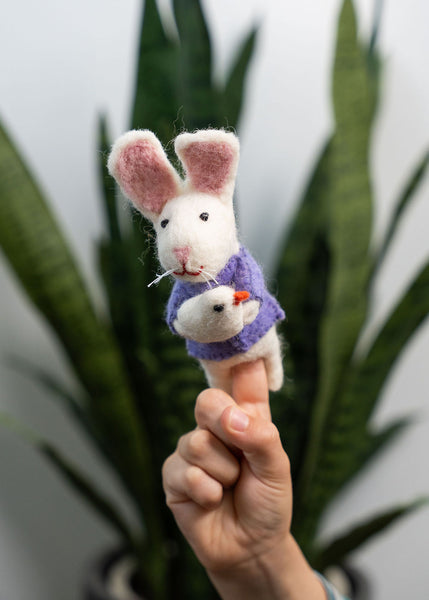 3D Bunny With Duck Finger Puppet