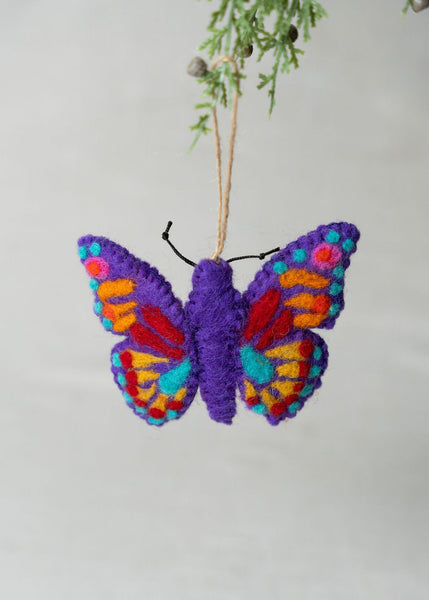 Purple Butterfly Ornament