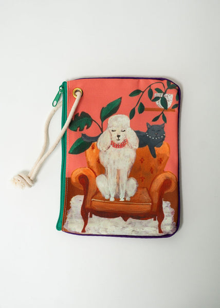 Prim Poodle Zip Bag