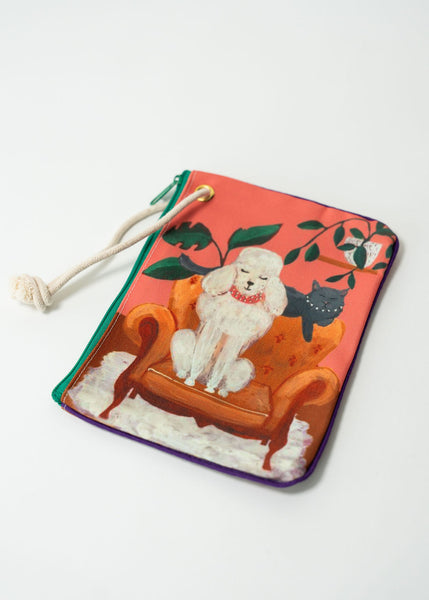 Prim Poodle Zip Bag