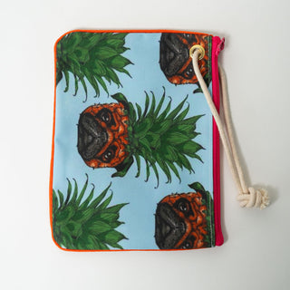Pineapple Pug Zip Bag