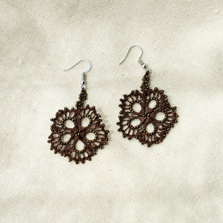 Brown Tatted Earrings