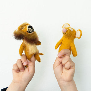 3D Yellow Mouse Finger Puppet