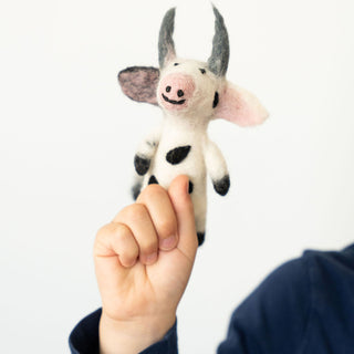 3D Full Body Cow Finger Puppet