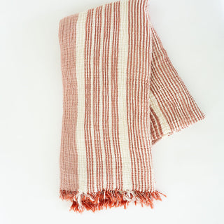 Red And White Striped Turkish Towel