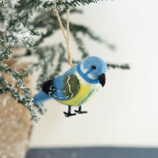 Blue, Yellow, Green And White Bird Ornament