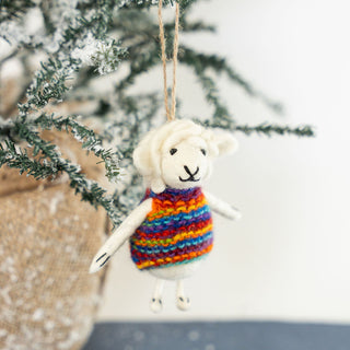 Hipster Sheep Ornament