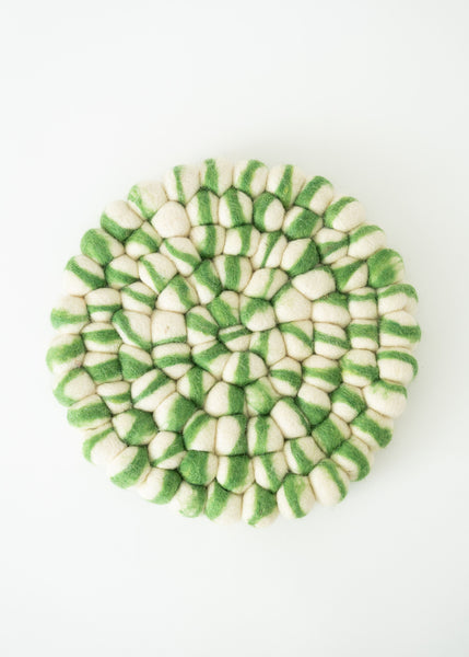 Green And White Marbled Trivet