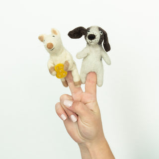 3D Cheese Mouse Finger Puppet