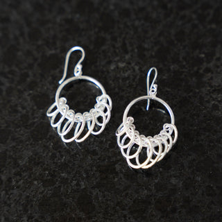 Silver Circle Earrings