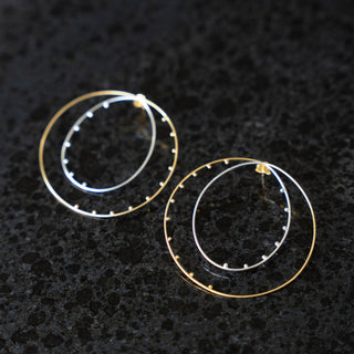 925 Silver and Gold Plated Hoop Earrings